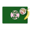 Cirkel - Roze - Tekst - Art Placemat vinyl groot -zzzproduct_Kitchenyeah-website