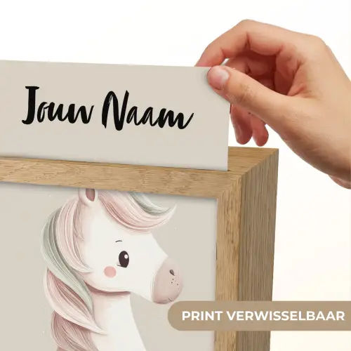Pony - Beige - Manen - Pastel Light Box met kabel (Kinderlampje) klein -USP_websiteprintNL