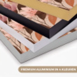 Bloemen - Bladeren - Bruin Textielframe zwart klein 947 -USP_kleurenNL