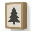 Kerstboom - Zwarte kerstboom - Boom - Japandi Light Box met kabel (Wandlamp) klein -3d