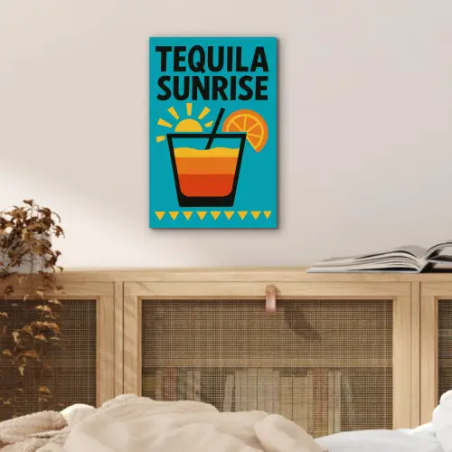 Illustratie - Tequila - Glas - Blauw aluminium wit klein -sfeer3