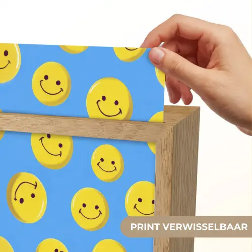 Smileys - Geel - Blauw Light Box met kabel (Kinderlampje) klein -USP_websiteprintNL