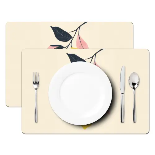 Citroenen - Felgeel - Tak - Bladeren Placemat vinyl groot -zzsfeer2_Kitchenyeah-website