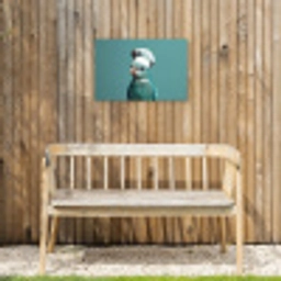 Parkiet - Vogel - Koksmuts - Cute Tuinposter op houten frame 2 cm dik klein -sfeer4
