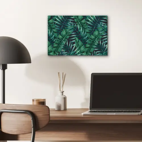 Bladeren - Tropical - Jungle aluminium wit klein -sfeer5