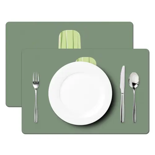 Groen - Waterijsje - Stokje - Illustratie Placemat vinyl groot -zzsfeer2_Kitchenyeah-website