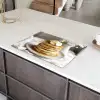 Pannenkoeken - Banaan - Siroop - Wit - Beige Inductie beschermer vinyl 3mm klein -sfeer8