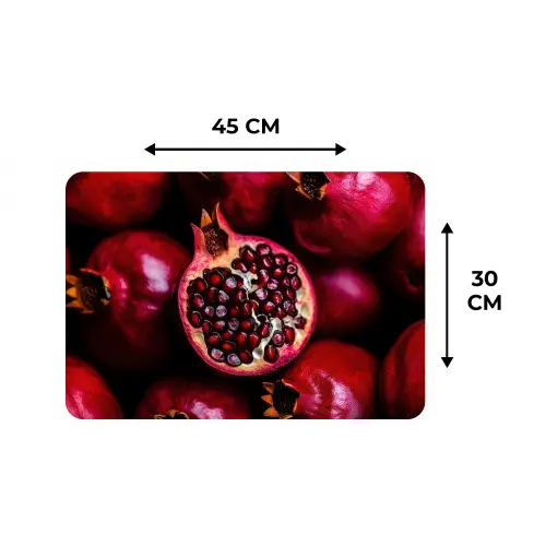 Granaatappel - Rood - Fruit Placemat vinyl groot -specs