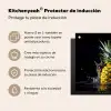 Ananas - Fruit - Water - Planten - Zwart Inductie beschermer vinyl 3mm middel -zzzzzzusp-haakje_ES