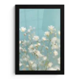 Stengels - Bloemen - Lucht - Wit fotolijst zwart zonder passe partout klein -3d