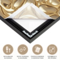 Abstract - Modern - Goud Textielframe zwart klein 947 -USP_closeupNL