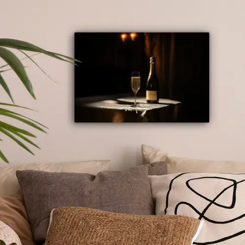 Prosecco - Bubbels - Sfeervol - Drank canvas 2cm klein -sfeer1