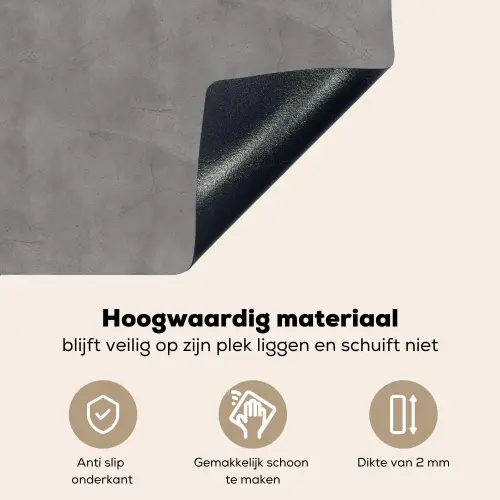 Beton - Structuur - Patroon Inductie beschemer met haakjes klein 777 -ky-onderkant-nl