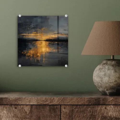 Gouden Reflectie op Water plexiglas 5mm klein -sfeer3