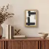 Zwart - Abstract - Japandi Light Box met kabel (Tafellamp) klein -sfeer2