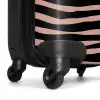 Zebrastrepen op roze NBS - Handbagage koffer - Kinderen Unisex middel -wiel