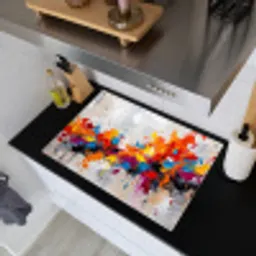 Abstract - Schilderij - Kleurrijk - Dynamisch Inductie beschemer met haakjes klein -sfeer1
