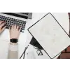 Beige - Marmer - Aders laptophoes neopreen klein 279 -bureau