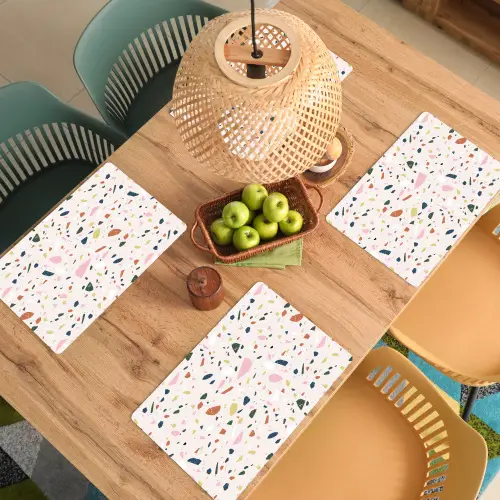 Terrazzo - Patroon - Kleurrijk Placemat vinyl groot 368 -zzsfeer5_Kitchenyeah-website