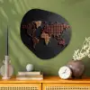 Wereldkaart - chocola - Smakelijke uitstraling Wandcirkel Organisch Plexiglas middel -sfeer2