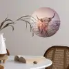 Schotse hooglanders - Licht - Lucht - Natuur Wandcirkel behangsticker klein -sfeer3
