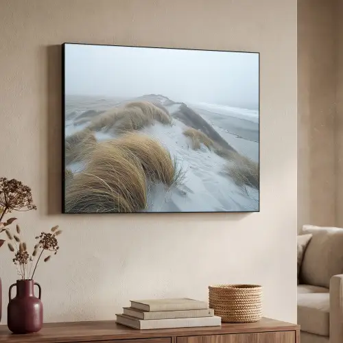 Duinen - Strand - Planten - Natuur Textielframe zwart klein -sfeer3