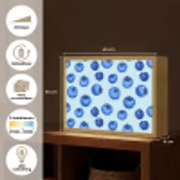 Bessen - Modern - Blauw Light Box met batterij (Wandlamp) middel 907 -USP_websiteoverzichtNL