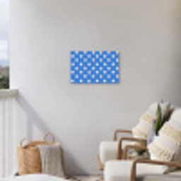 Sterren - Patroon - Blauw Tuinposter op houten frame 2 cm dik klein 845 -sfeer1
