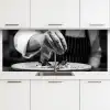 Chef - Garnering - Gerecht keuken achterwand 2 middel -3d