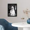 Zonnebril - Vrouw - Zwart - Wit fotolijst zwart zonder passe partout klein -sfeer4