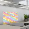 Madeliefjes - Kleurrijk - Pastel keuken achterwand spatscherm klein -3d_schuin