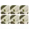 Matcha - Glas - Groen - Minimalistisch onderzetter kurk middel -3d