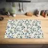 Patroon - Blauw- Beige Inductie beschermer vinyl 3mm klein 276 -sfeer5