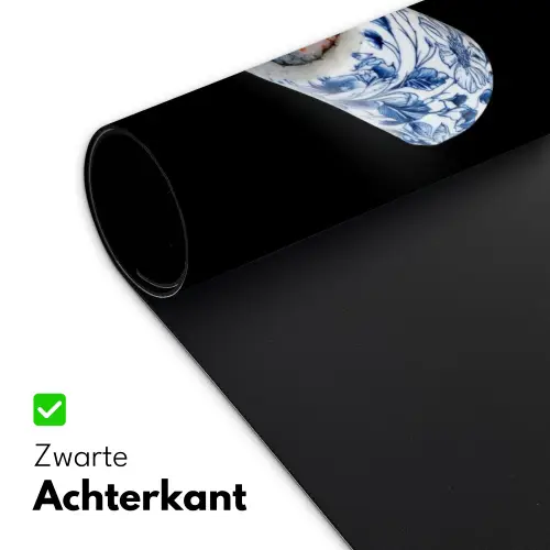 Sushi - Delfts blauw - Rijst - Vis - Elegant Muismat XXL klein -sfeer2