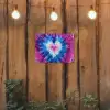 Hartvormig - Tie dye - Paars tuinposter los doek klein -sfeer1