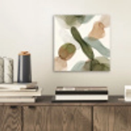 Abstract - Vormen - Modern - Kunst - Groen - Bruin aluminium wit klein -sfeer1