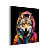 Graffiti - Wolf - Jas - Zwart aluminium wit klein -3d
