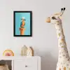 Papegaai - Koksmuts - Grappig - Vogel fotolijst zwart zonder passe partout klein -usfeer4_kinderkamer