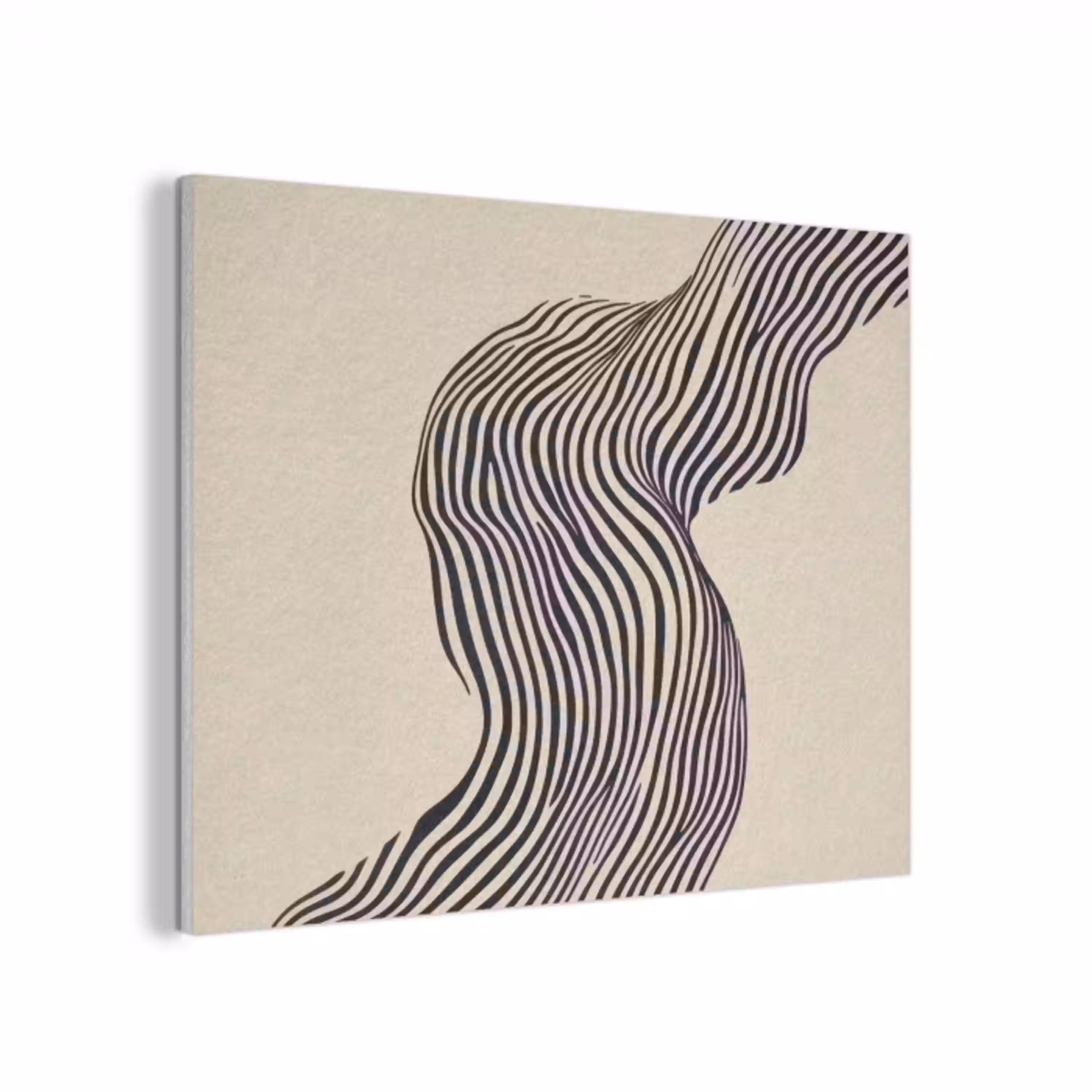 Golvend - Lijnen - Abstract - Silhouet PET vilt klein -3d