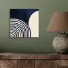 Donkerblauw - Abstract - Lijnen aluminium wit klein -sfeer2
