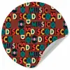 Bruin - Retro - Disco - Patroon Wandcirkel behangsticker klein 186 -3d