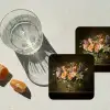 Glazen - Bloemen - Boeket - Kleuren onderzetter kurk middel -sfeer4