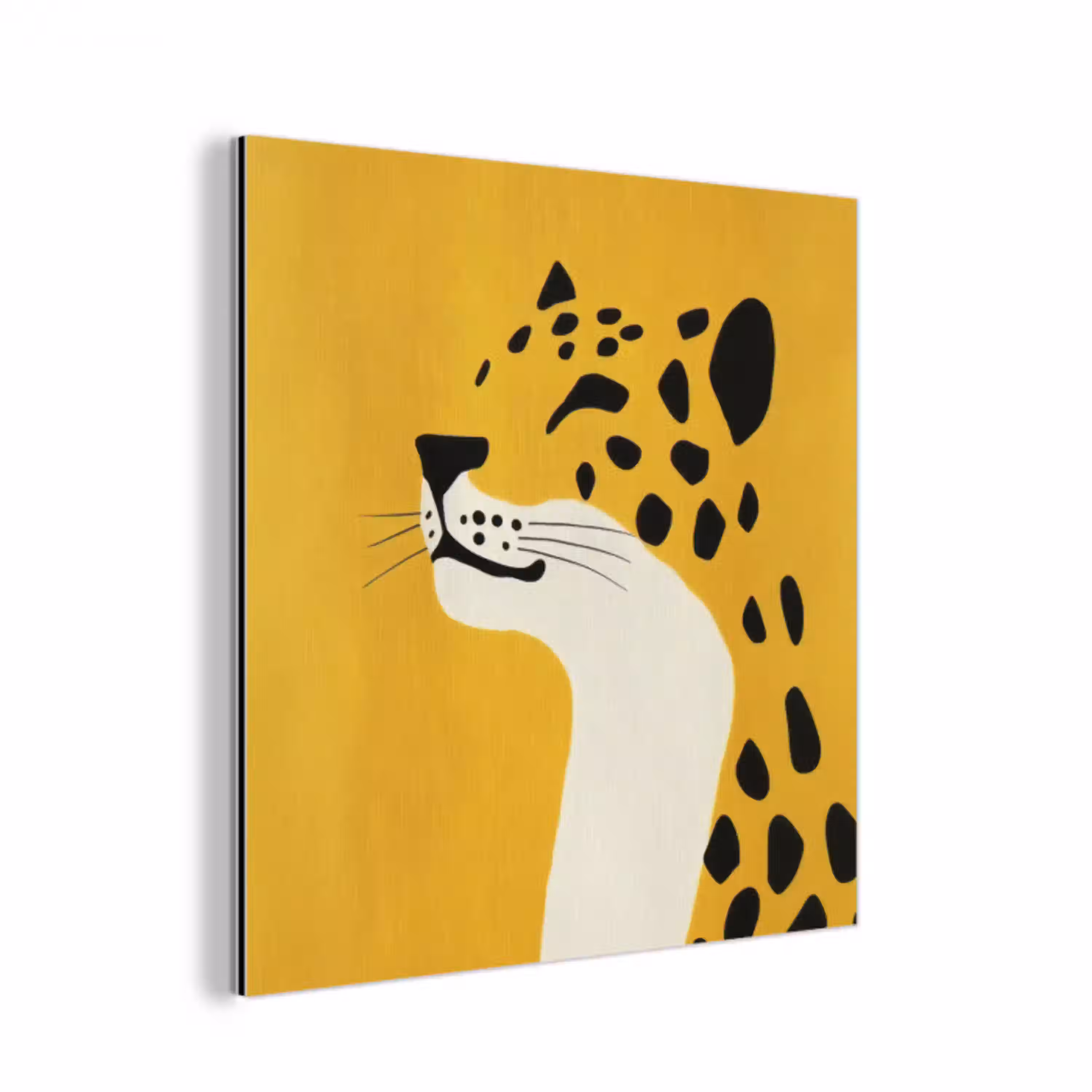 Cheetah - Illustratie - Geel aluminium wit klein -3d