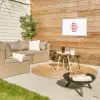 Bisous - Lip - Wit - Rood Tuinposter op houten frame 2 cm dik klein -sfeer2
