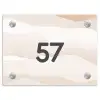 Beige lagen - Traditioneel Naambord Rechthoek middel -3d