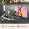 Abstract - Konijn - Sjaal - Geel keuken achterwand spatscherm klein -usp_NL