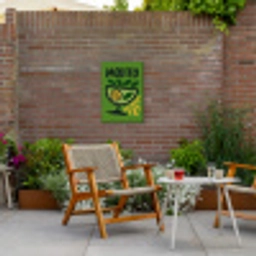 Mojito - Cocktail - Citroen - Groen Tuinposter op houten frame 2 cm dik klein -sfeer3
