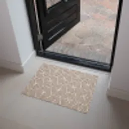 Beige - Bruin - Patroon - Strepen Deurmat klein 898 -sfeer5