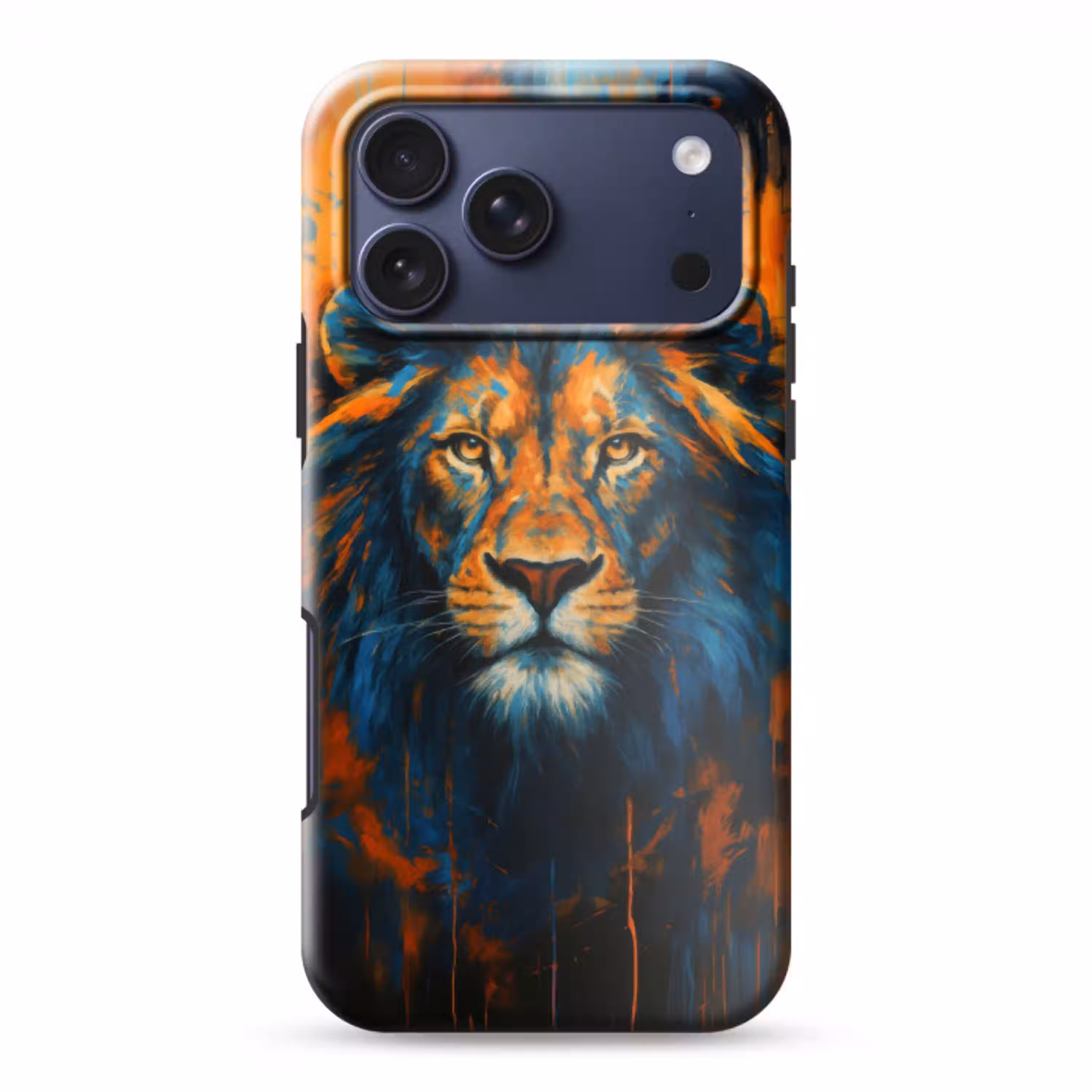 Schilderij - Leeuwenkop - Oranje Toughcase MagSafe Apple iPhone 17 Pro Max klein -3d