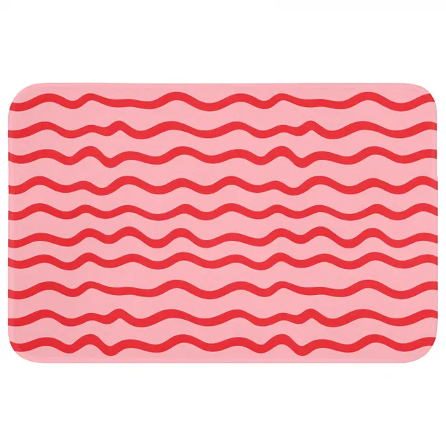 Badmat - Speels - Patroon - Rood